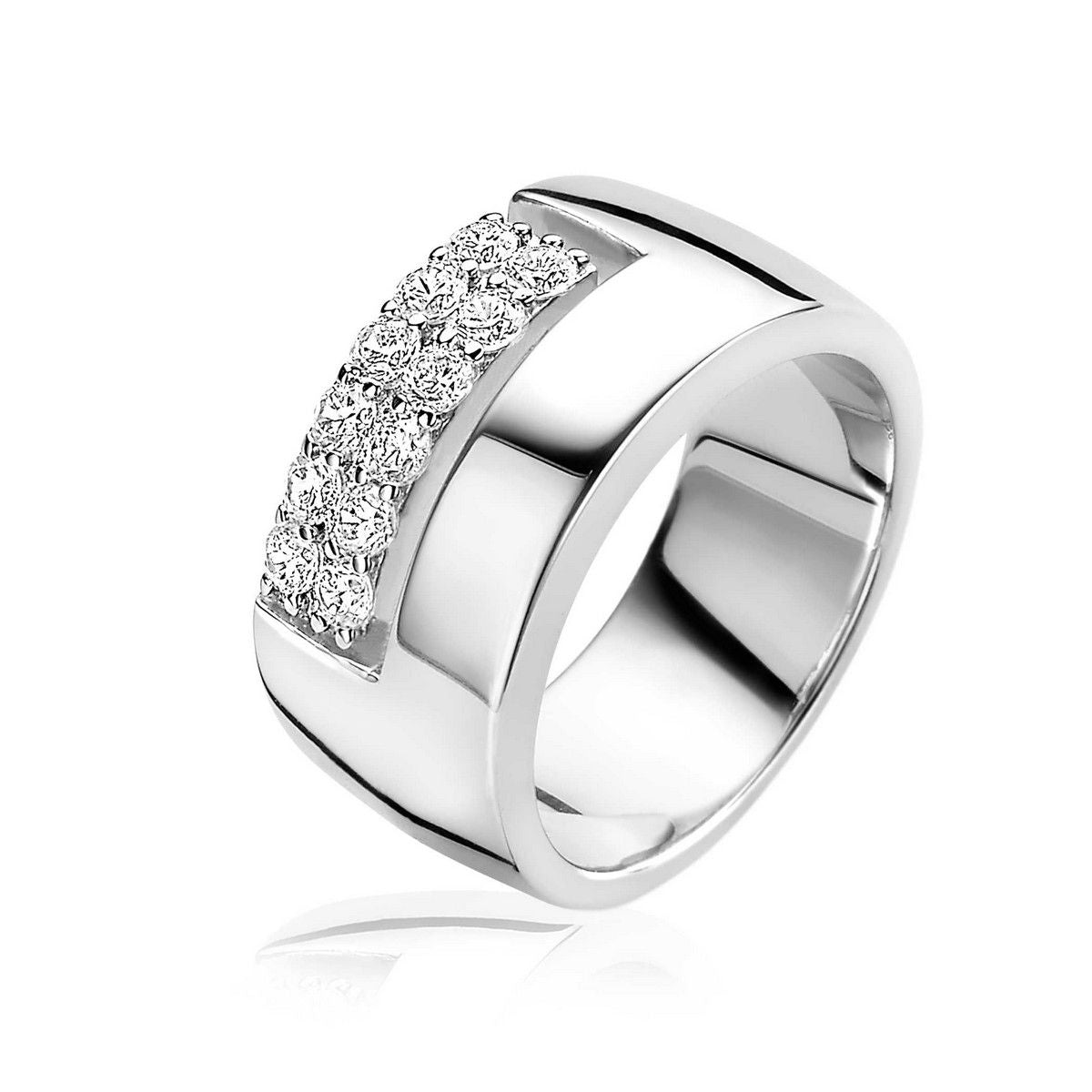 ZINZI Zilveren Ring MVR17 10mm