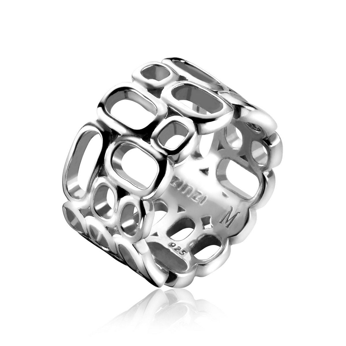 ZINZI Zilveren Ring MVR3 12mm