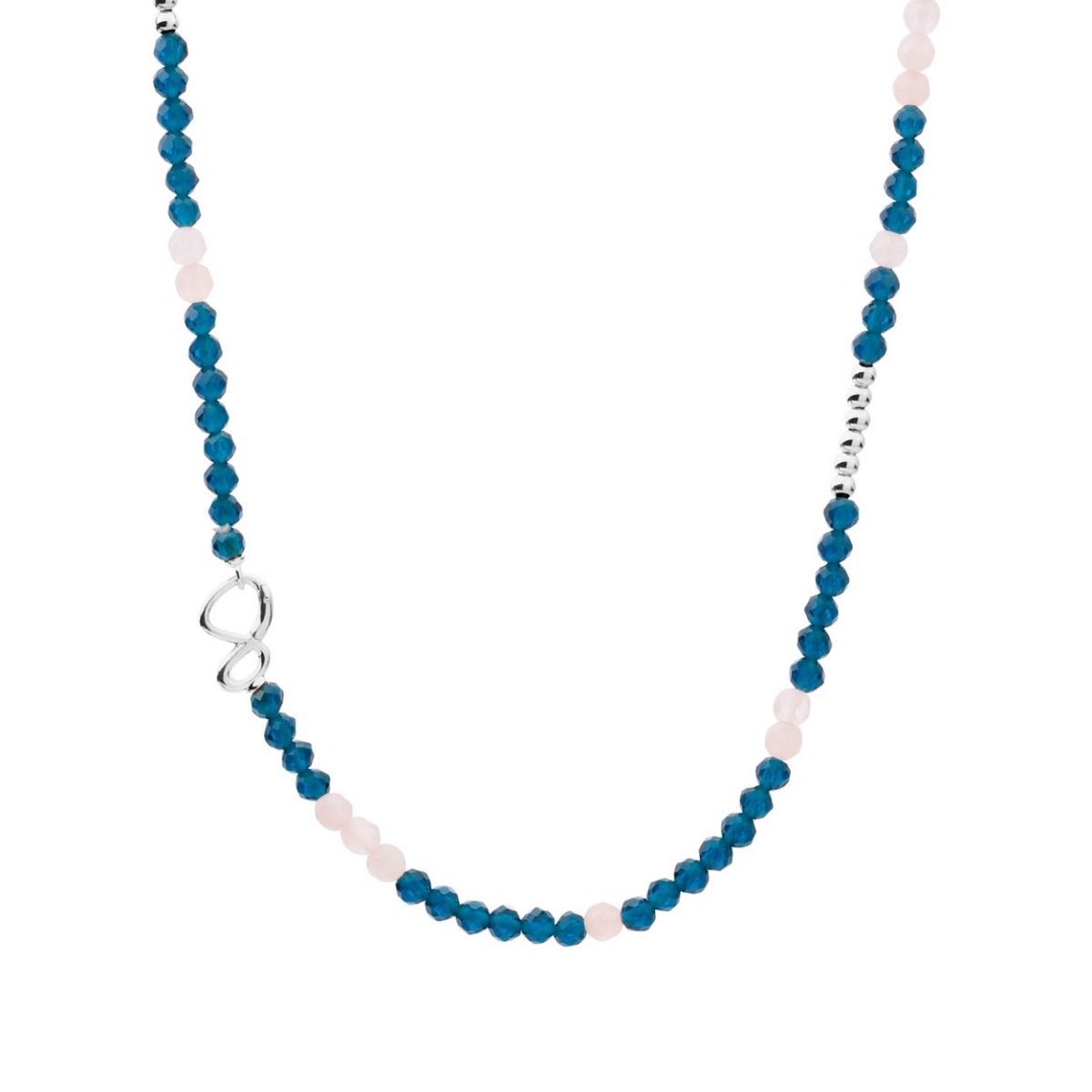 Sparkling Jewels Ketting Kwarts NLK02S-G46-G13 Zilverkleurig