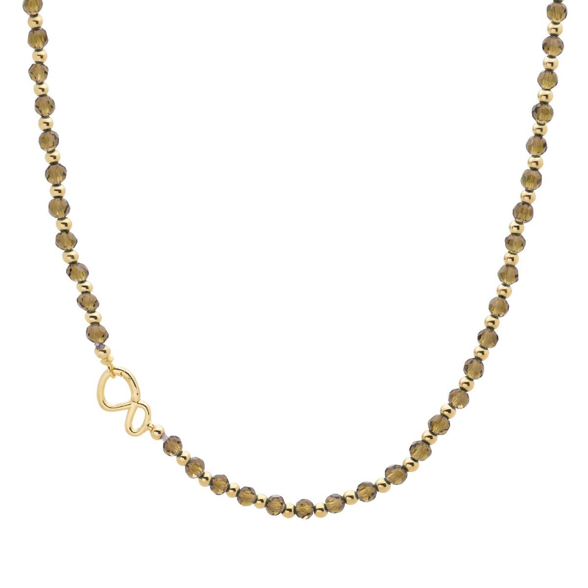 Sparkling Jewels Ketting Kwarts NLK03G-G23 Zilverkleurig