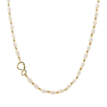 Sparkling Jewels - Ketting: Gold - Pearl NLK03G-P01, exclusief en kwalitatief hoogwaardig. Ontdek nu!