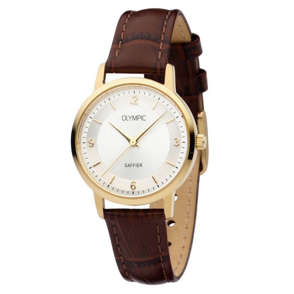 Olympic Horloge OL26DDL008 Bruin 29mm leer
