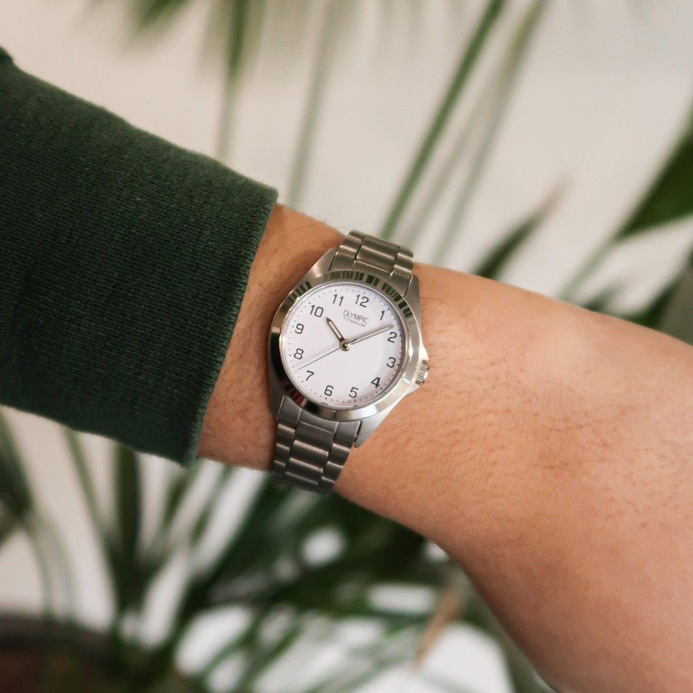 Olympic Horloge 27mm titanium zilverkleurig - OL26DTT093