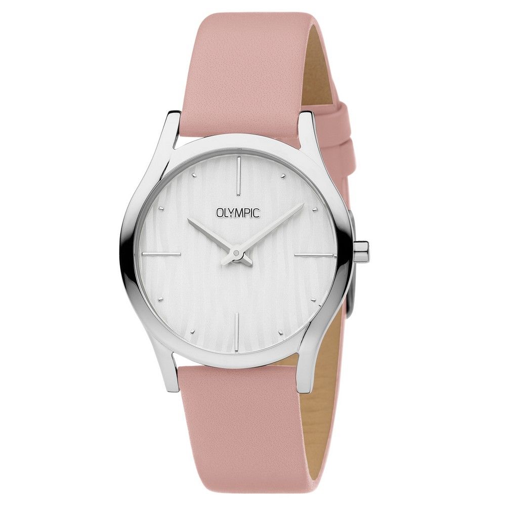 Olympic Horloge 32mm leer roze - OL67DSL001