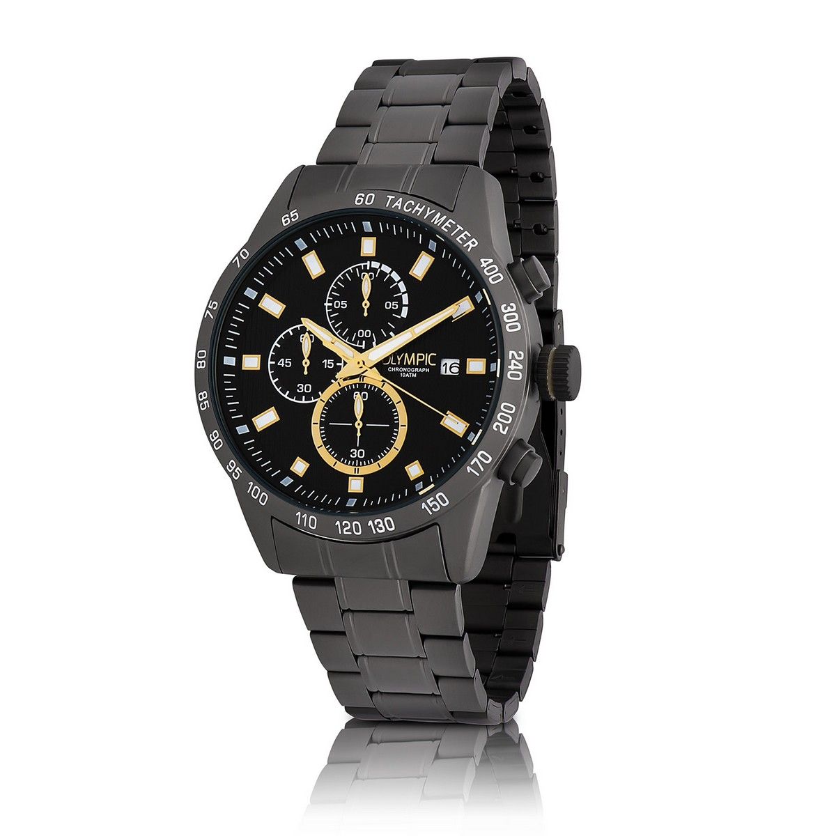 Olympic OL72HGG001 MAX Horloge - Gunmetal - Bracelet - Zwart, exclusief en kwalitatief hoogwaardig. Ontdek nu!
