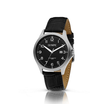 Olympic OL72HSL069 ROBIN - Horloge - Staal - Zilverkleurig - Leer - 40mm, exclusief en kwalitatief hoogwaardig. Ontdek nu!