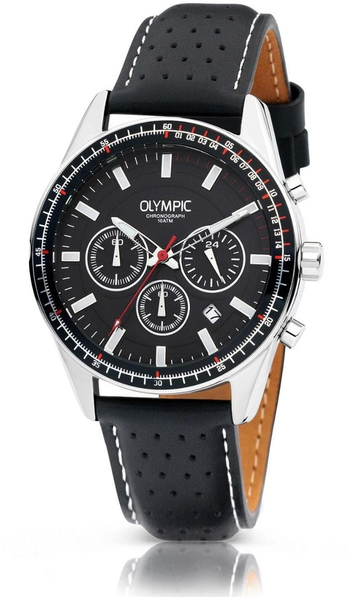 Olympic OL72HSL079 Horloge Heren Zwart 44mm, exclusief en kwalitatief hoogwaardig. Ontdek nu!