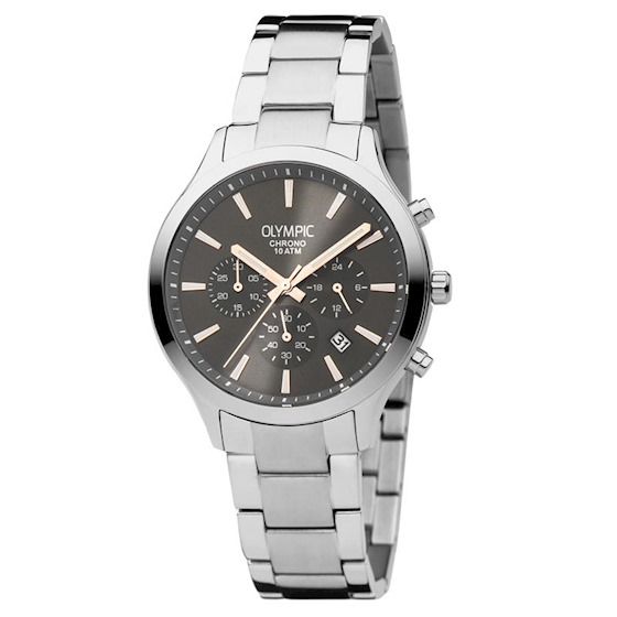 Olympic Horloge OL88HSS005 Zilver 42mm zilverkleurig