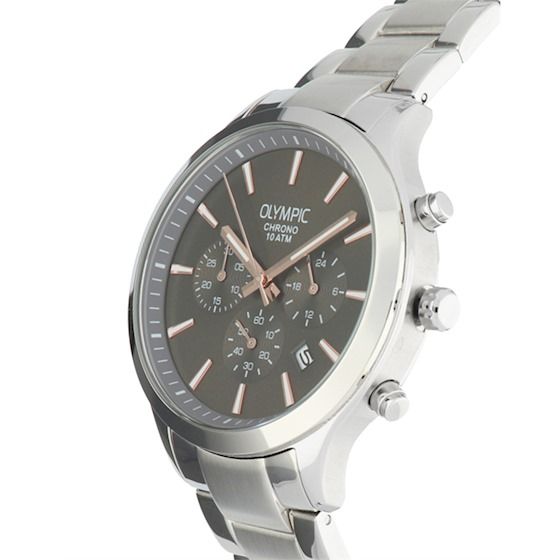 Olympic Horloge OL88HSS005 Zilver 42mm zilverkleurig