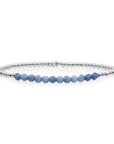 Sparkling Jewels Armband - Blue Aventurine Universe - Zilver 3mm SB-GEM37-3MM-LINE, exclusief en kwalitatief hoogwaardig. Ontdek nu!
