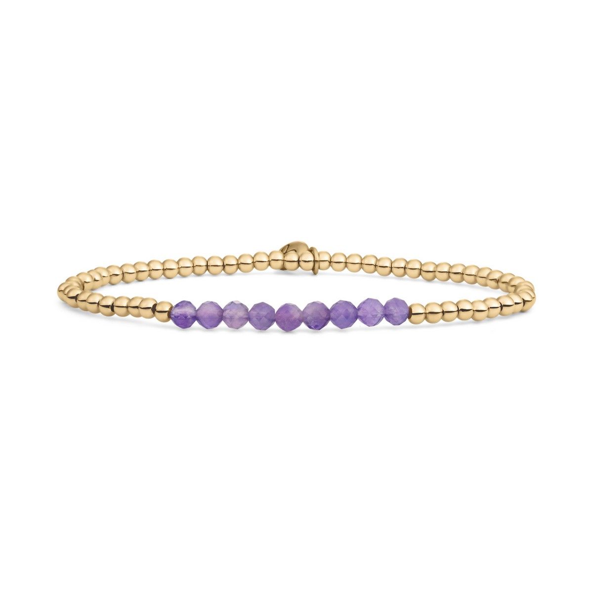 Sparkling Jewels Armband Amethist SBG-GEM05-3MM-LINE Goudkleurig