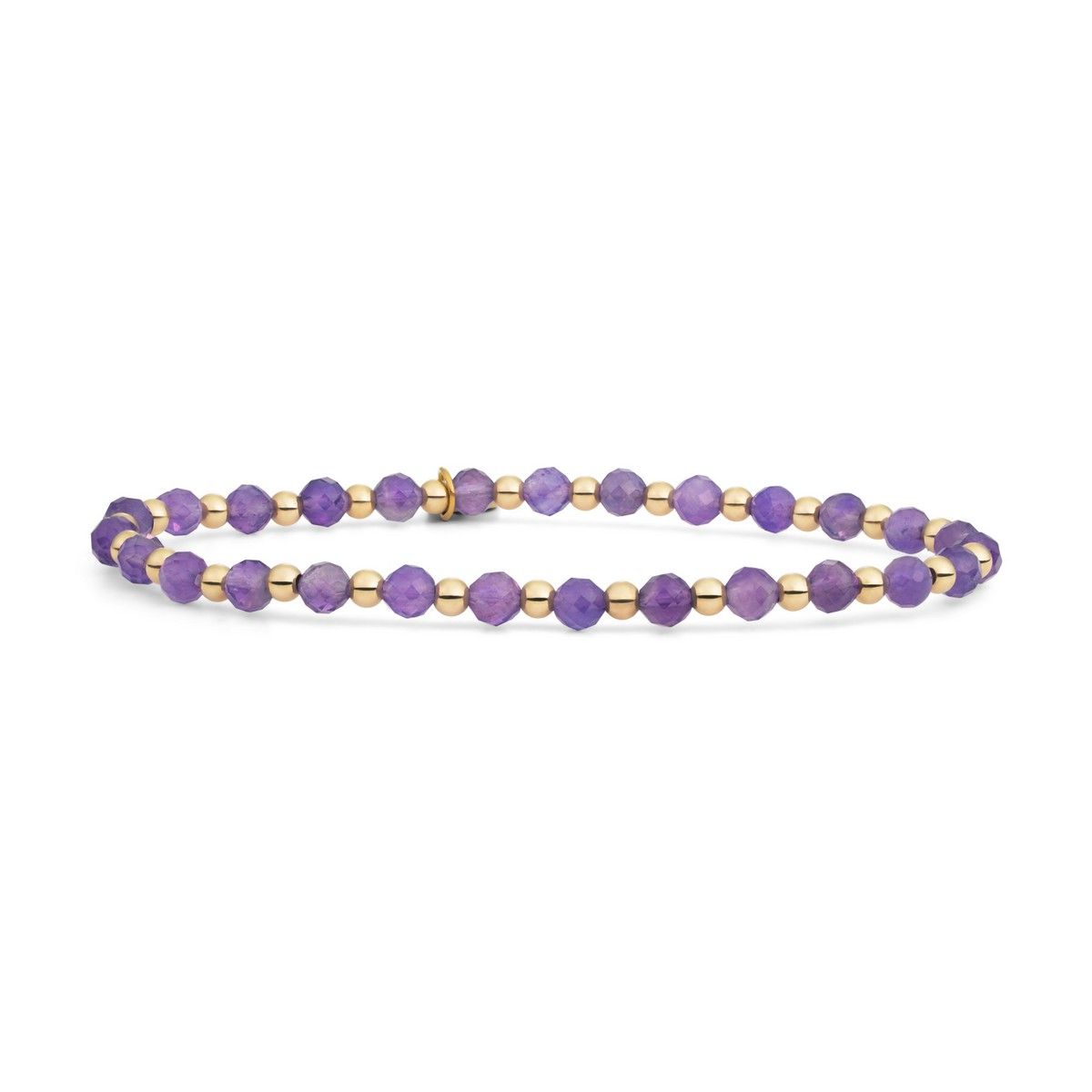 Sparkling Jewels Armband Amethist SBG-GEM05-3MM-MIX Goudkleurig