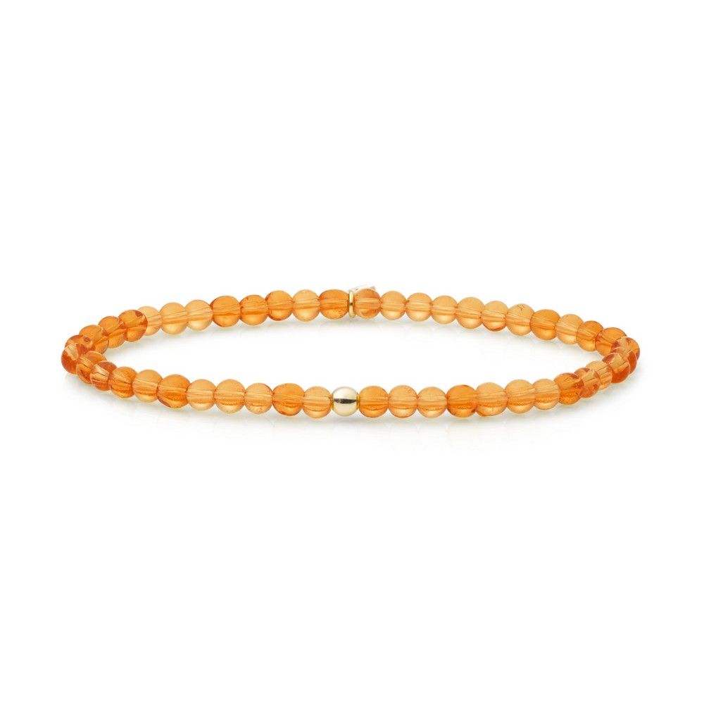 Sparkling Jewels Armband Citrien Kwarts SBG-GEM38-ADD-4MM Zilverkleurig