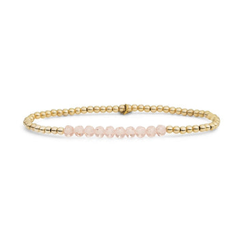 Sparkling Jewels - Armband: Champagne Quartz Universe - Gold 3mm SBG-GEM42-3MM-LINE, exclusief en kwalitatief hoogwaardig. Ontdek nu!