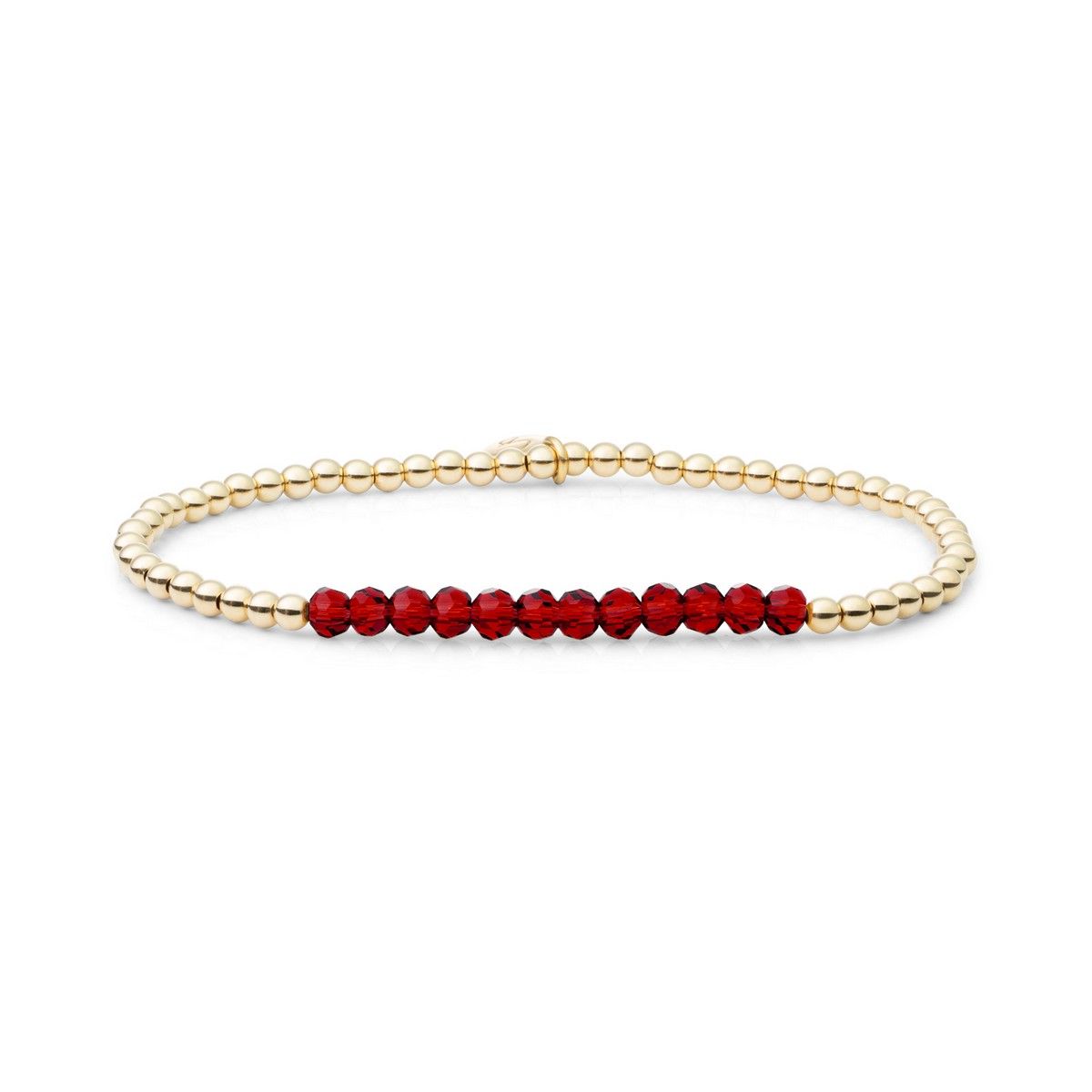 Sparkling Jewels Armband Robijnkwarts Universe 3mm SBG-GEM50-3MM-LINE Goudkleurig