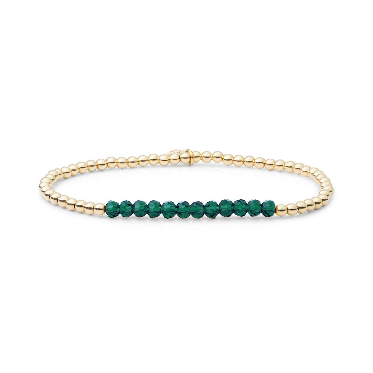 Sparkling Jewels Armband Petrolgroene kwarts Universe 3mm SBG-GEM52-3MM-LINE Zilverkleurig