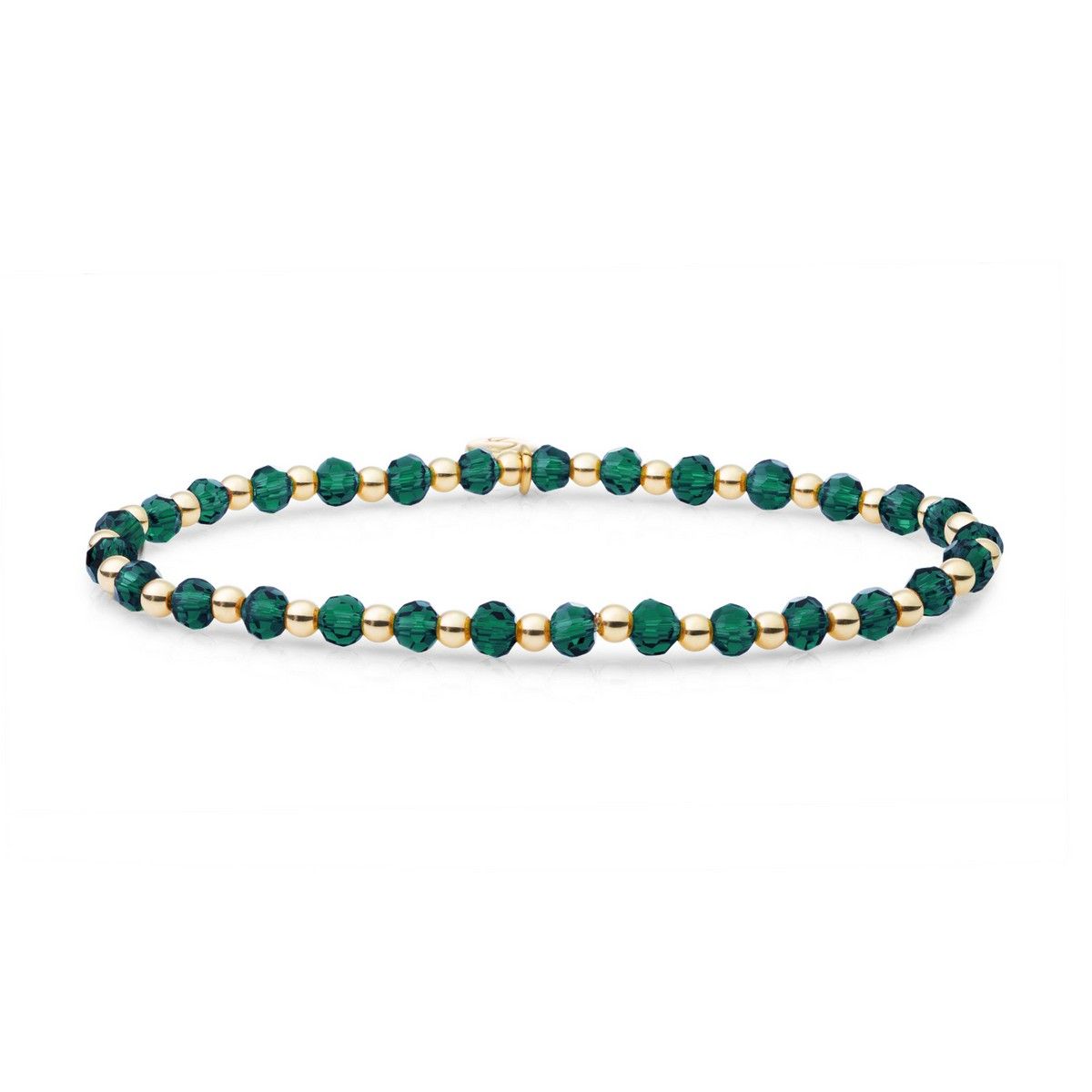 Sparkling Jewels Armband Petrolgroene kwarts Interstellar 3mm SBG-GEM52-3MM-MIX Goudkleurig