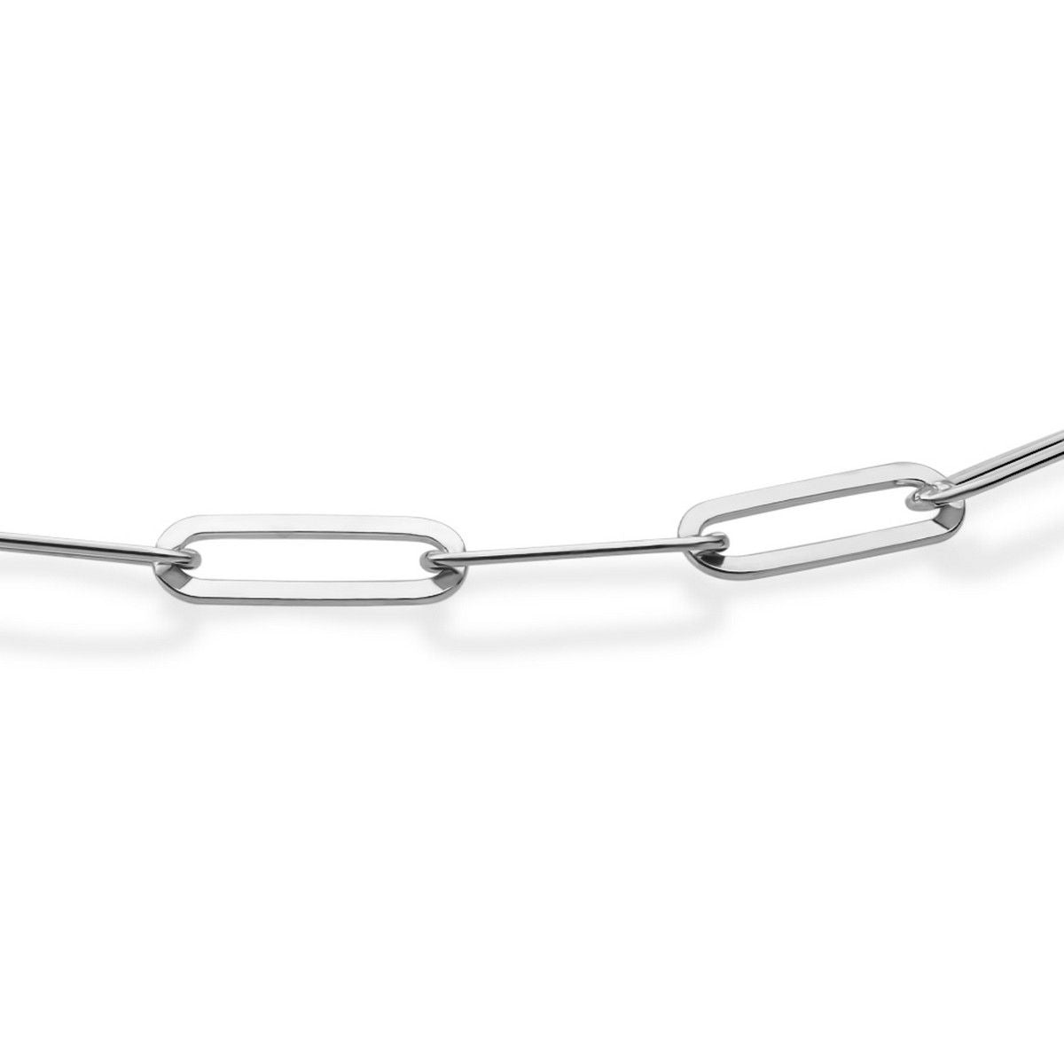 Sparkling Jewels Ketting Long Link chain SN-LGS-045 Zilverkleurig