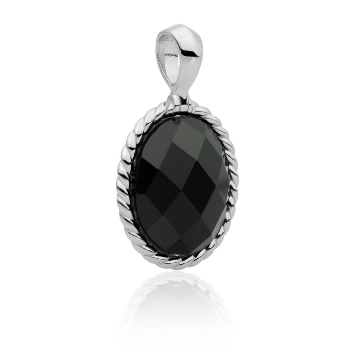 Sparkling Jewels Hanger Onyx SP21-G07 Zilverkleurig