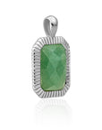Sparkling Jewels hanger - Silver - Green Aventurine Baguette SP23-G29, exclusief en kwalitatief hoogwaardig. Ontdek nu!
