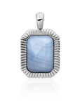 Sparkling Jewels hanger - Silver - Blue Lace Agate Baguette SP23-G47, exclusief en kwalitatief hoogwaardig. Ontdek nu!