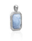 Sparkling Jewels hanger - Silver - Blue Lace Agate Baguette SP23-G47, exclusief en kwalitatief hoogwaardig. Ontdek nu!