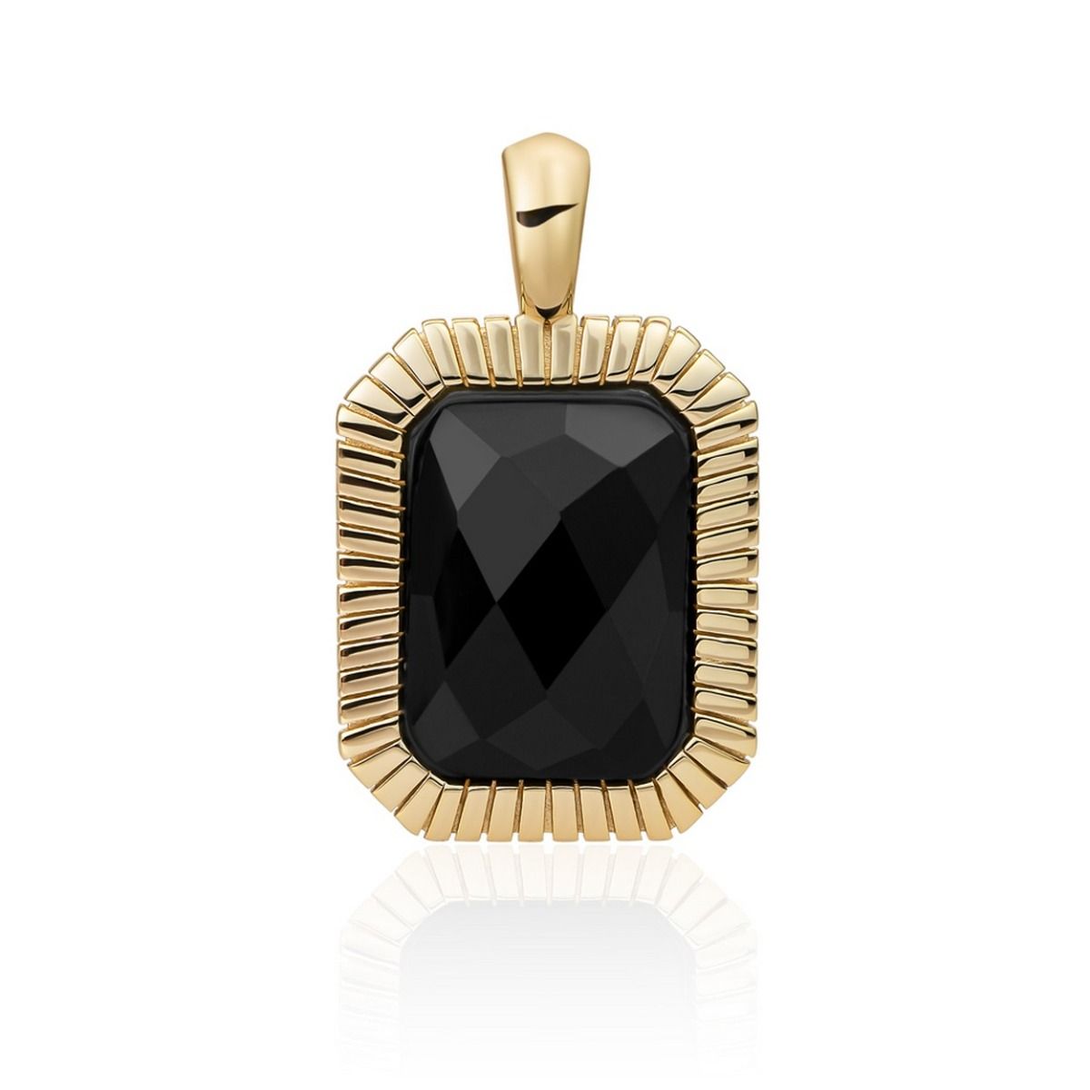 Sparkling Jewels Hanger Onyx SPG23-G07 Zilverkleurig