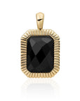 Sparkling Jewels hanger - Gold - Onyx Baguette SPG23-G07, exclusief en kwalitatief hoogwaardig. Ontdek nu!