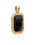 Sparkling Jewels hanger - Gold - Onyx Baguette SPG23-G07, exclusief en kwalitatief hoogwaardig. Ontdek nu!