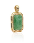 Sparkling Jewels hanger - Gold - Green Aventurine Baguette SPG23-G29, exclusief en kwalitatief hoogwaardig. Ontdek nu!