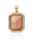 Sparkling Jewels hanger - Gold - Peach Rhodonite Baguette SPG23-G32, exclusief en kwalitatief hoogwaardig. Ontdek nu!
