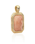Sparkling Jewels hanger - Gold - Peach Rhodonite Baguette SPG23-G32, exclusief en kwalitatief hoogwaardig. Ontdek nu!