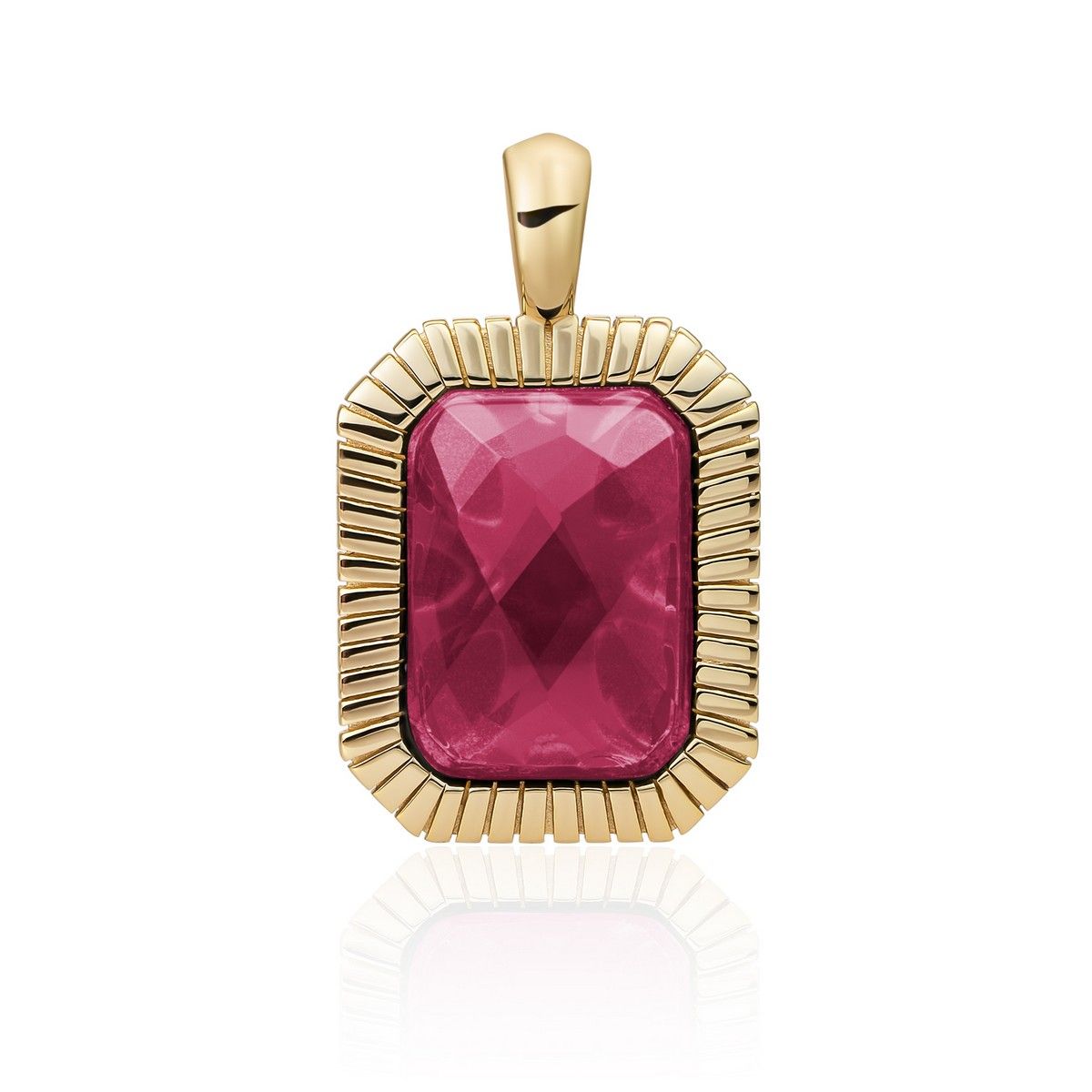 Sparkling Jewels Hanger Kettinghanger Fuchsiakwarts SPG23-G51 Goudkleurig