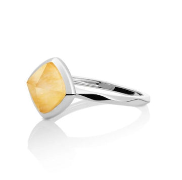 Sparkling Jewels Ring - Zilver - Yellow Jade Edge SRI01-G30, exclusief en kwalitatief hoogwaardig. Ontdek nu!