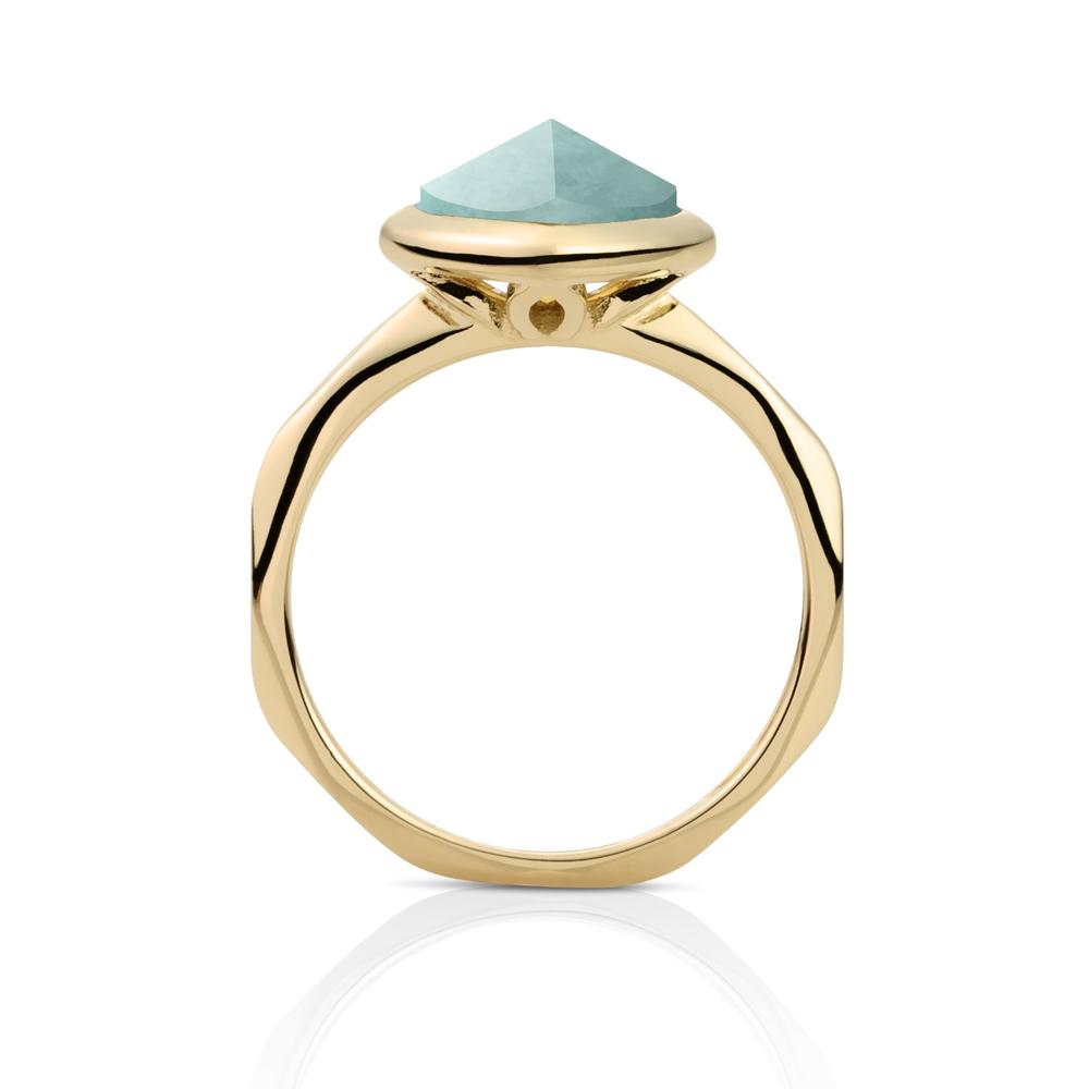 Sparkling Jewels Ring Amazoniet SRIG01-G12 Zilverkleurig