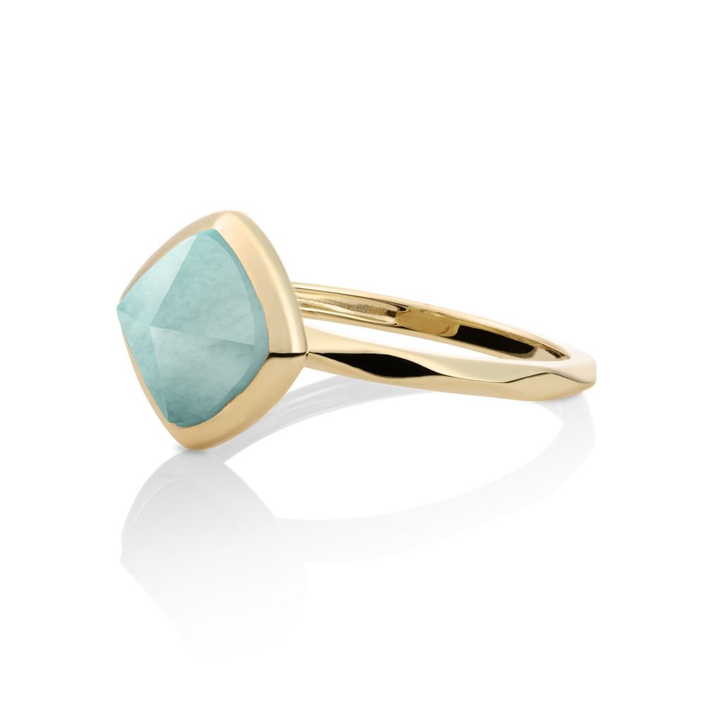 Sparkling Jewels Ring Amazoniet SRIG01-G12 Zilverkleurig