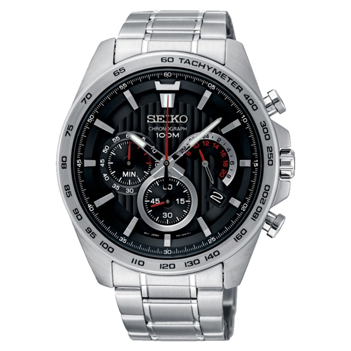 Seiko Herenhorloge 44mm zwart - SSB299P1