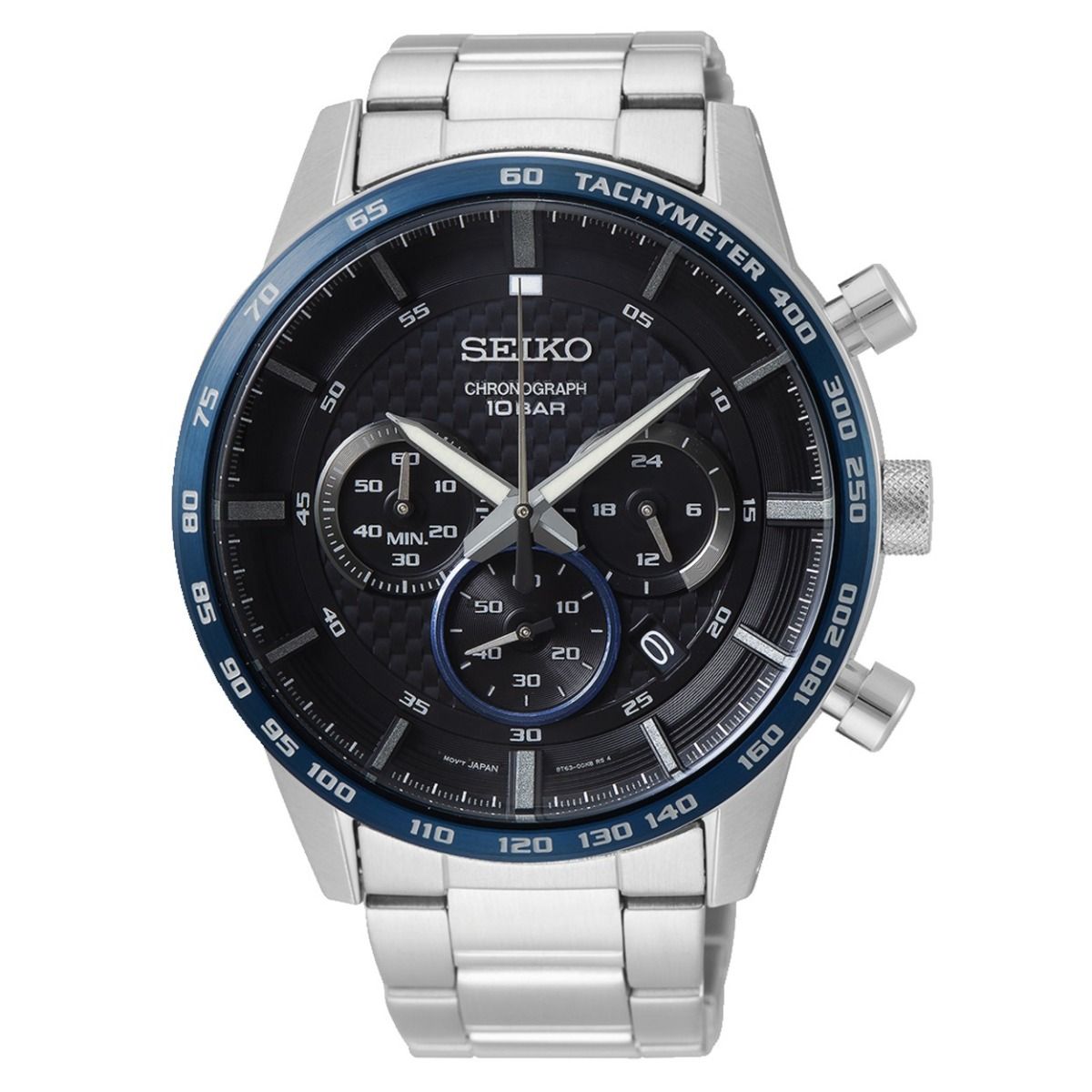 Seiko Herenhorloge 45mm zwart - SSB357P1