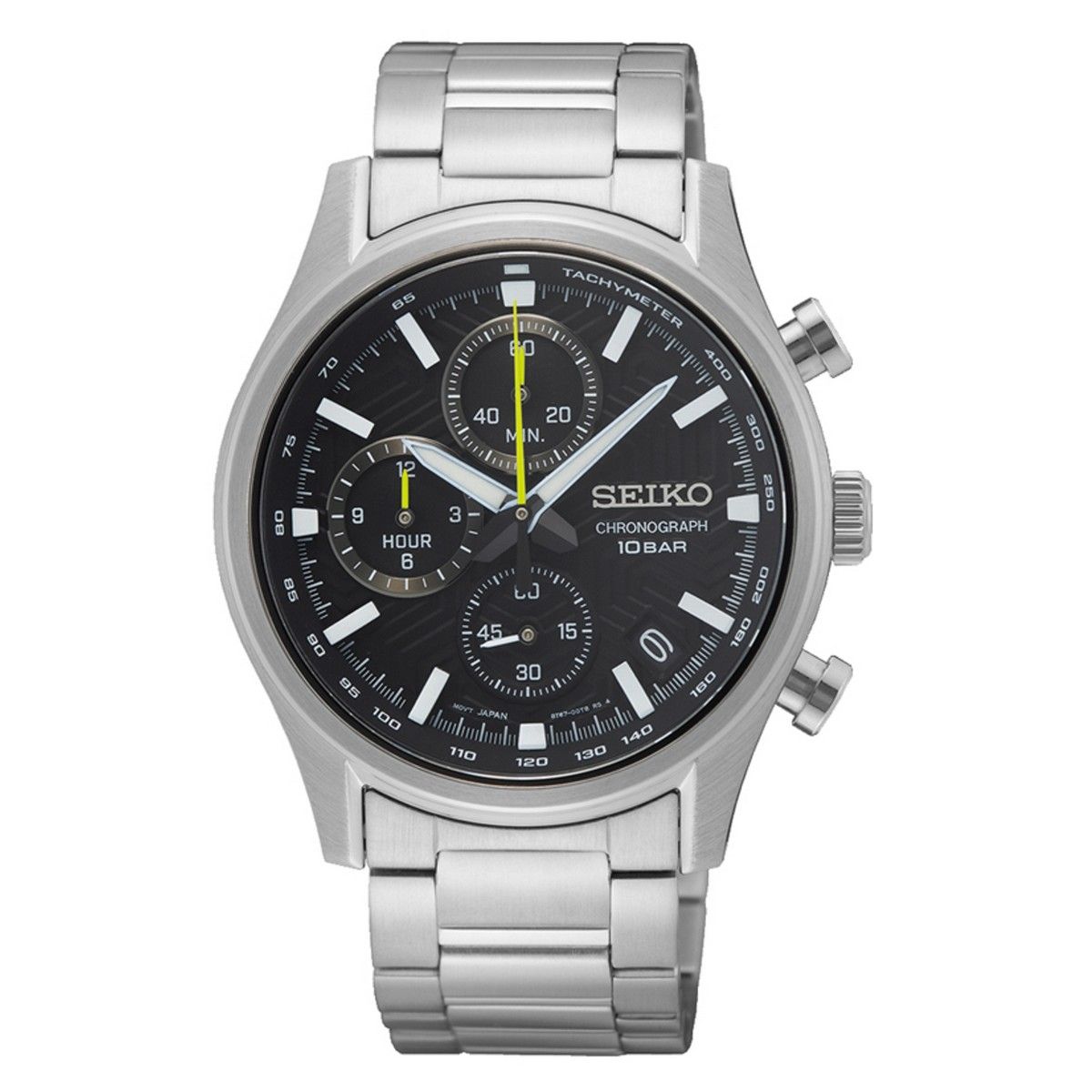 Seiko Herenhorloge 20mm zwart - SSB419P1