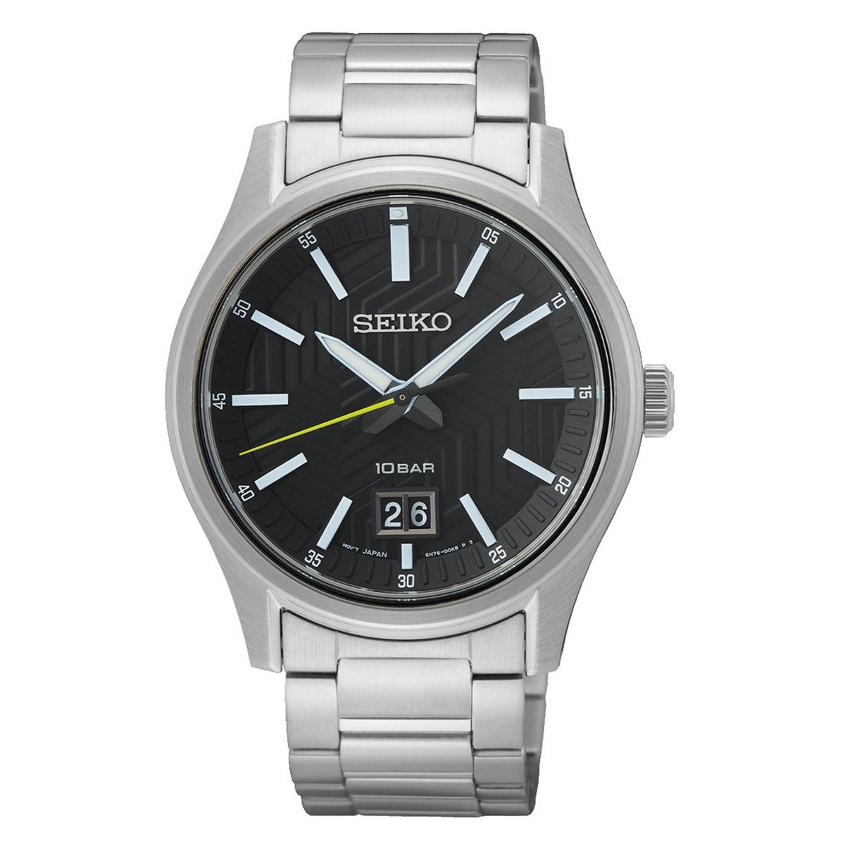 Seiko Herenhorloge 20mm zwart - SUR535P1
