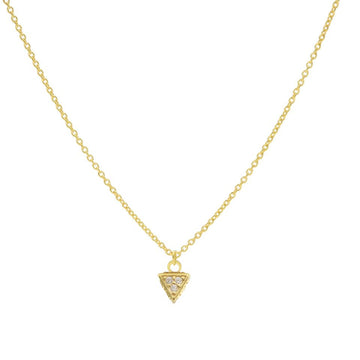 Karma Necklace Triple Zirconia Triangle Goldplated T238 38-45 cm, exclusief en kwalitatief hoogwaardig. Ontdek nu!
