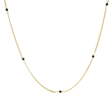 Karma Necklace Tiny Onyx Goldplated T255GP 38-45 cm, exclusief en kwalitatief hoogwaardig. Ontdek nu!