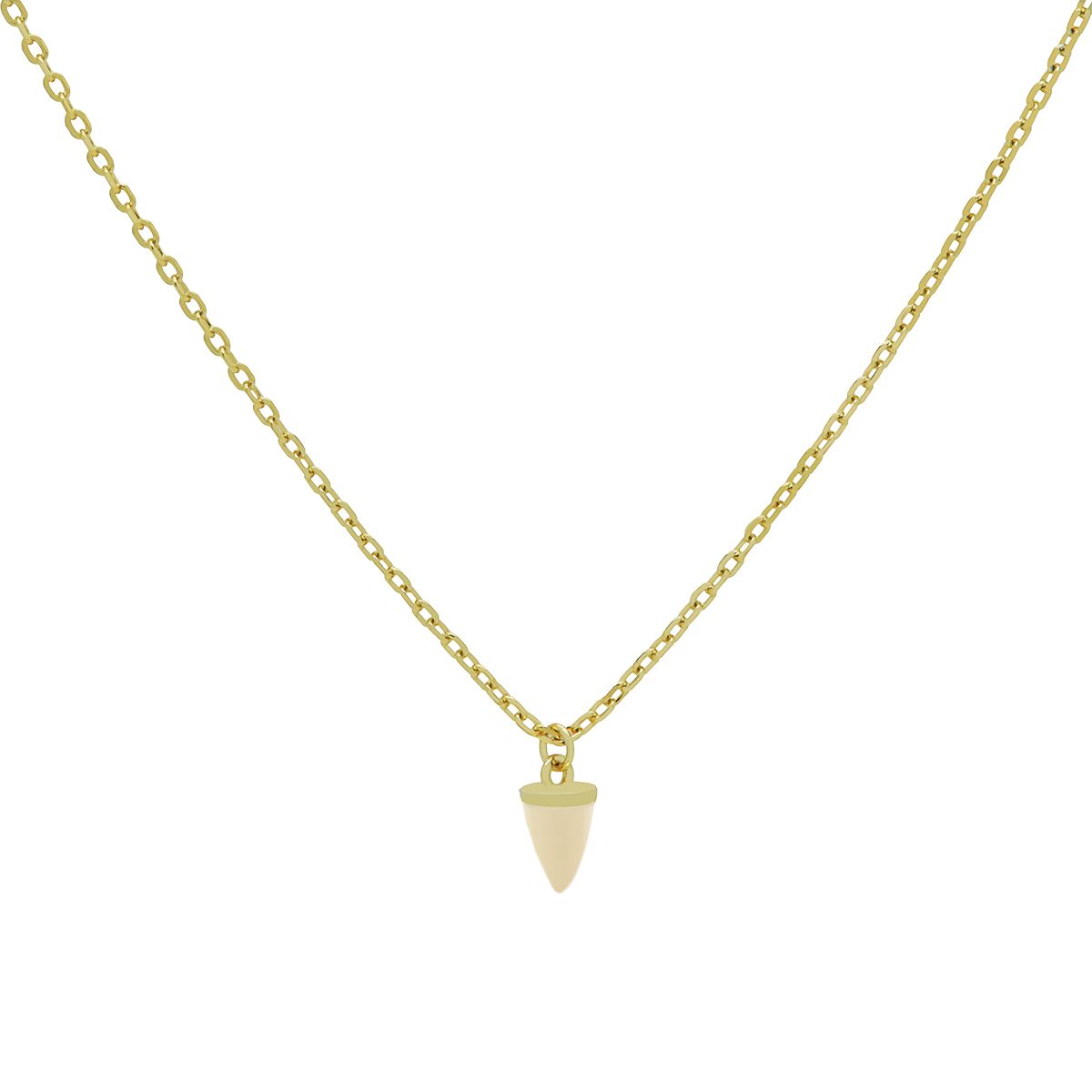 Karma Emaille Cone Nude Ketting Goud