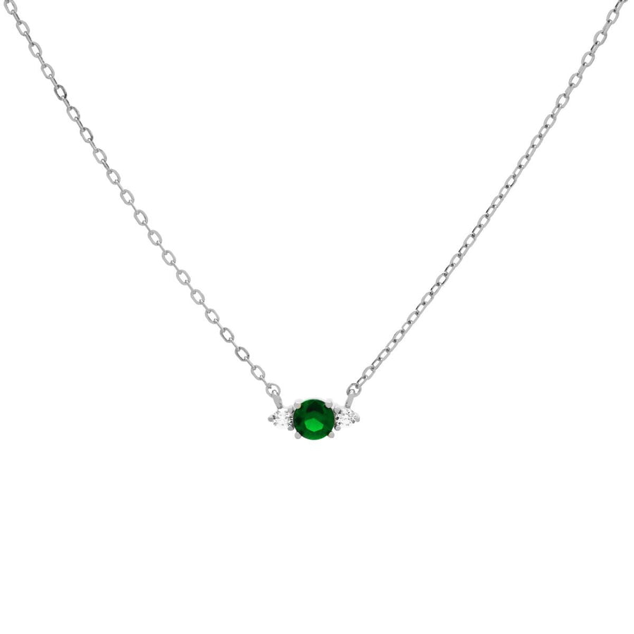 Karma Necklace The Emerald Statement Silver T281S_EG 38-45 cm, exclusief en kwalitatief hoogwaardig. Ontdek nu!
