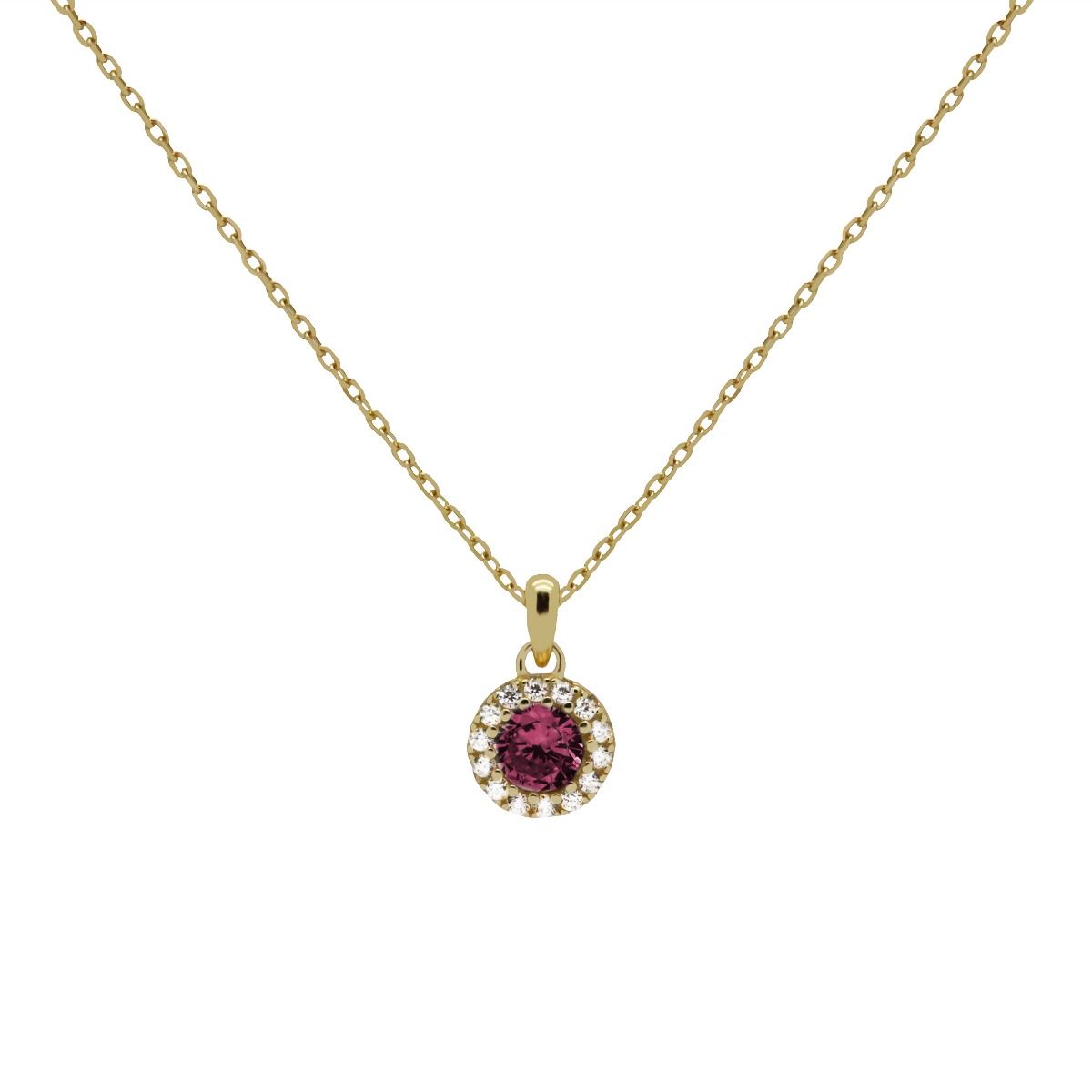 Karma Ruby Red Classy Ketting Goud 38-45 cm