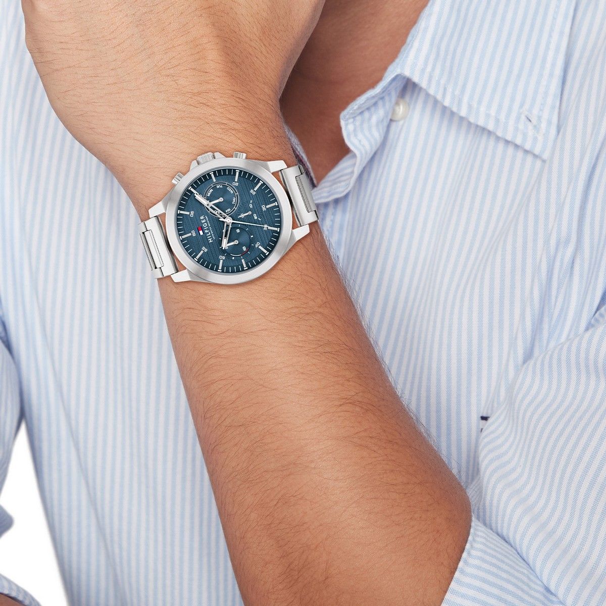 Tommy Hilfiger Horloge TH1710518 Heren Zilverkleurig 46 mm