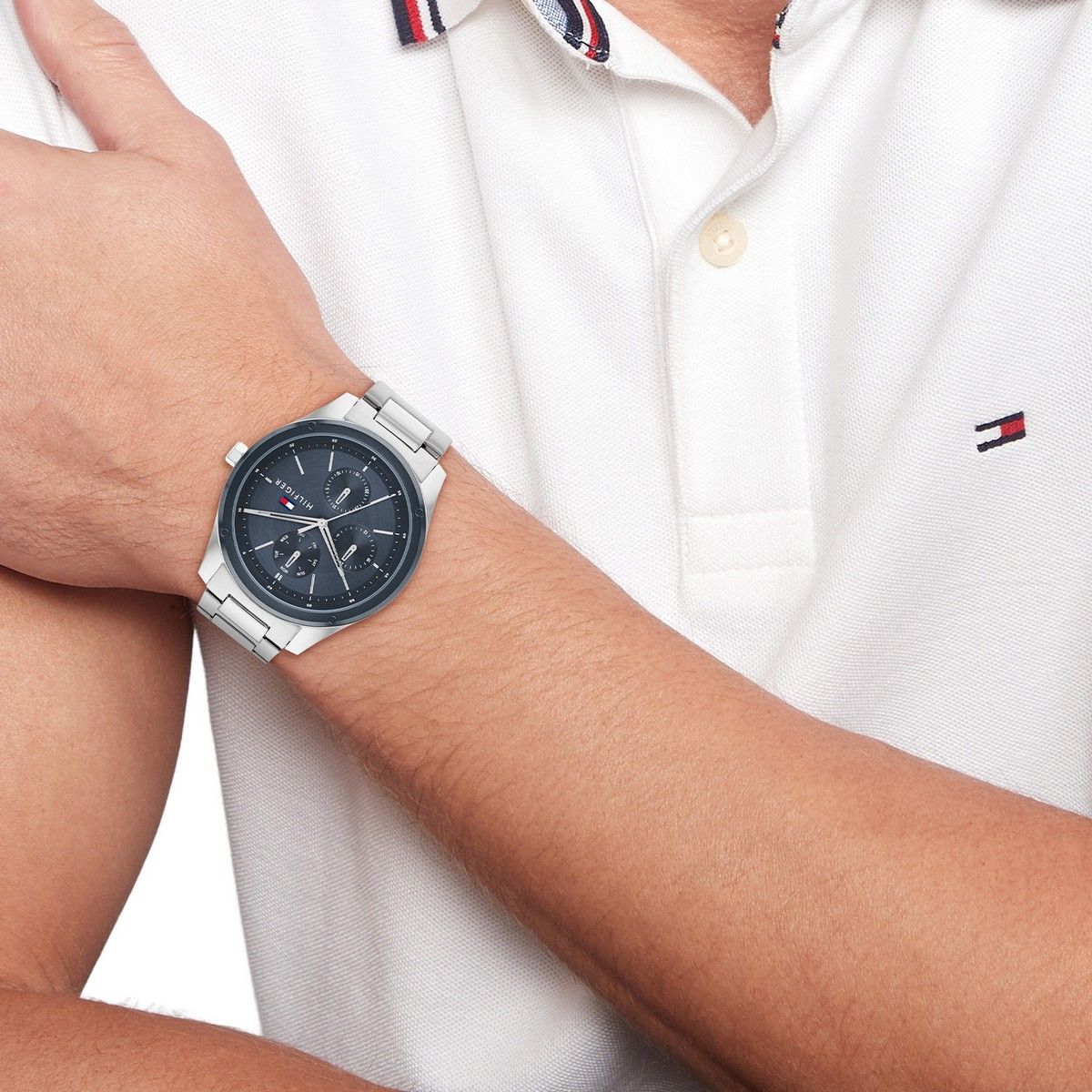 Tommy Hilfiger Horloge TH1710532 Heren Zilverkleurig 43 mm