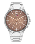 Tommy Hilfiger TH1782596 Horloge Dames Zilverkleurig 40mm, exclusief en kwalitatief hoogwaardig. Ontdek nu!