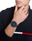 Tommy Hilfiger TH1791990 Horloge Heren Staal Blauw Milanese Band 44mm, exclusief en kwalitatief hoogwaardig. Ontdek nu!