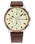 Tommy Hilfiger TH1792053 Horloge Heren Bruin 46mm, exclusief en kwalitatief hoogwaardig. Ontdek nu!